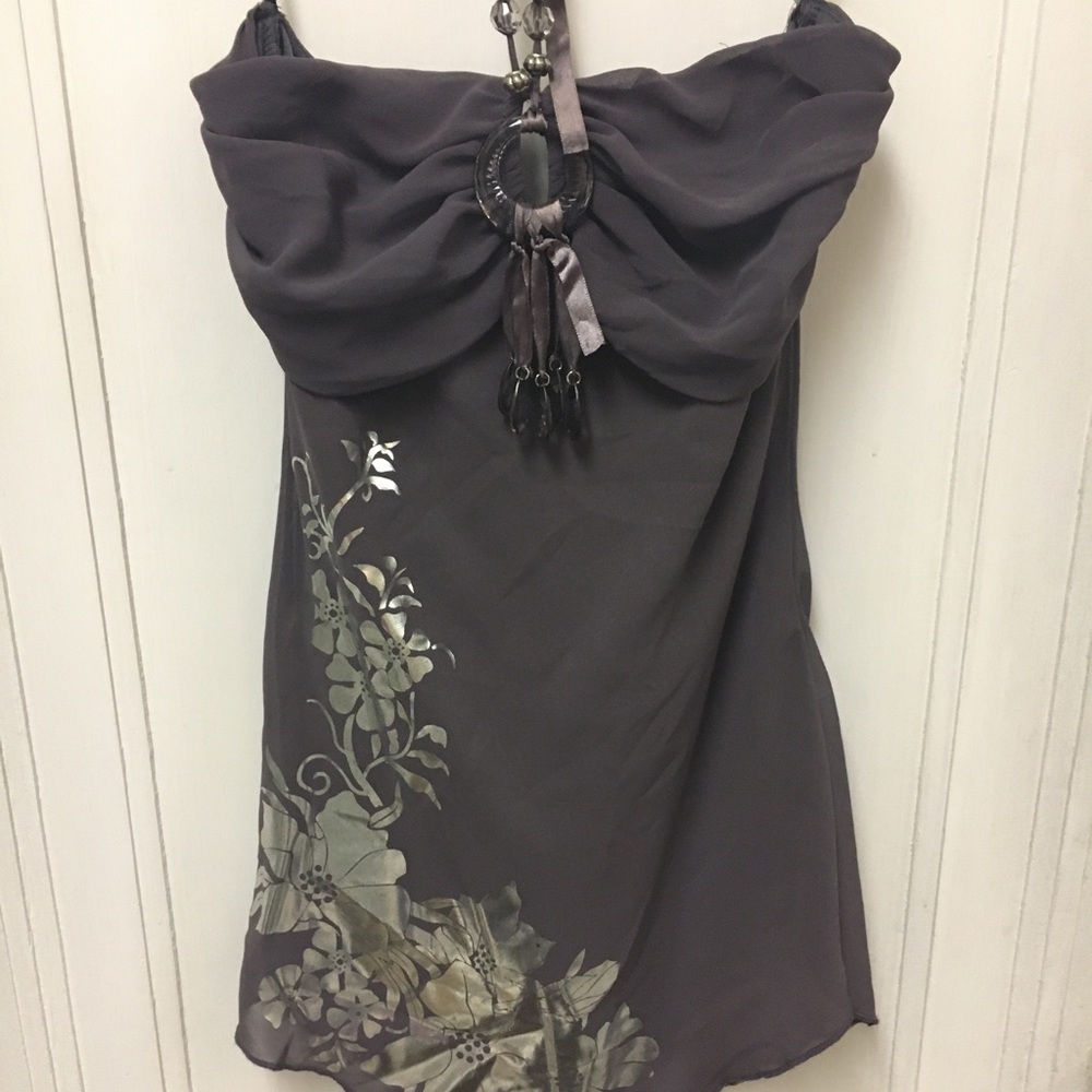 Strapless tie top